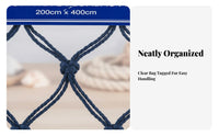 Handwoven Rope Decorative Net Rustic Nautical Design Rope Net Multi-Purpose Photo Display Wall Grid for Kindergarten Teachers, DIY Enthusiasts, Classroom, Playroom, Kids' Room, Themed Events