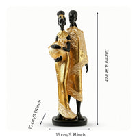 Couple Sculpture with Base Modern Lover Statue Abstract for Shelf, Homeowners