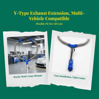 Stainless steel Y exhaust adapter