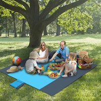 Picnic Blanket and Waterproof Blanket for Family, Large 210x200cm Oxford Cloth Camping Mat, Sandproof Beach Mat with Corner Loops, Hiking Mat
