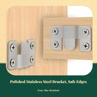 Stainless Steel Interlinking Picture Frame Hook, Wall Mount Connector, Stable Fastening Hardware for Mirrors, Furniture, Photo Picture Holder