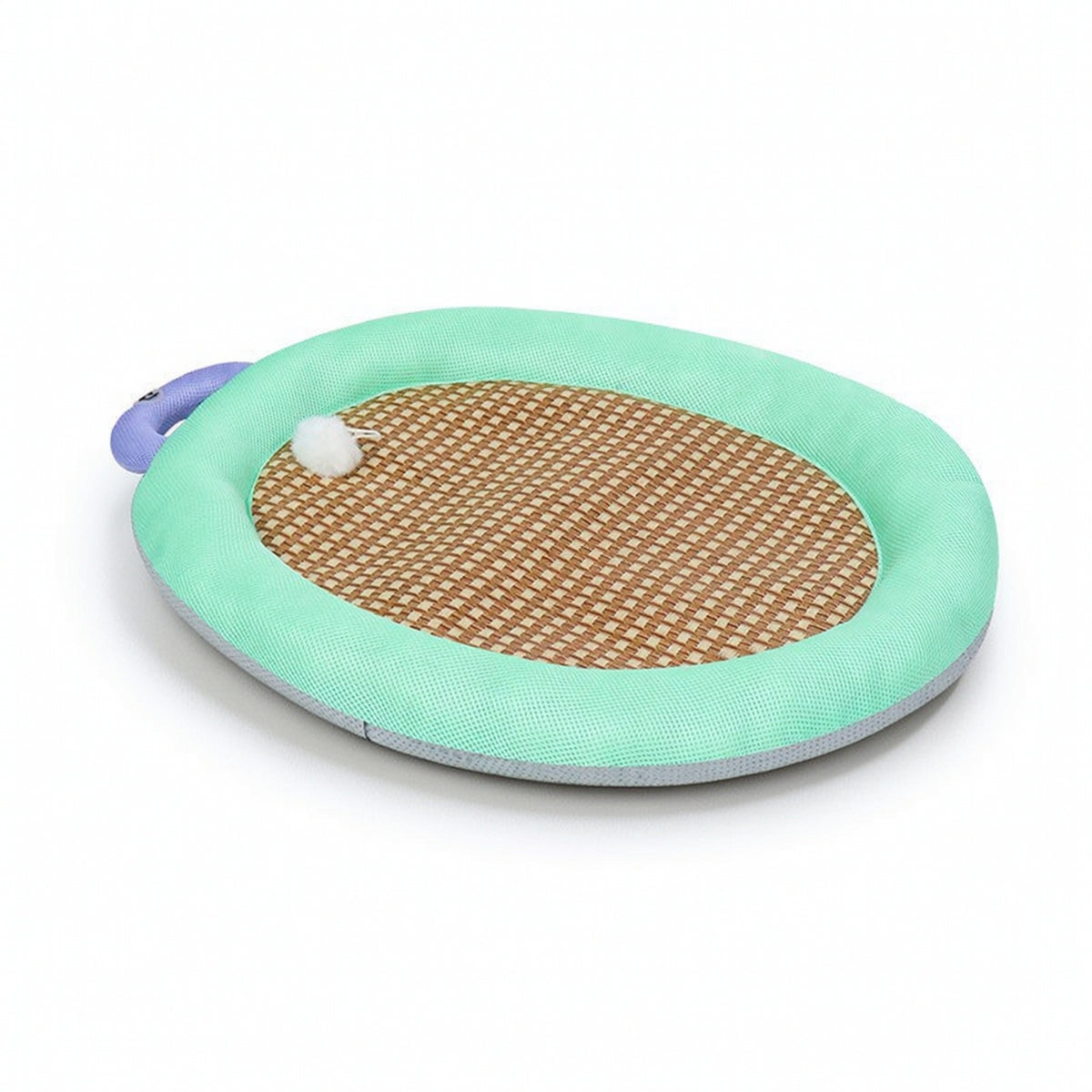 Cooling Mat with Raised Rim Anti-Slip Pet Cooling Mat Woven for Floor