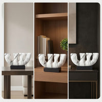 Mountain Sculpture with Base Modern Art Piece Geometric for Living Room, Office