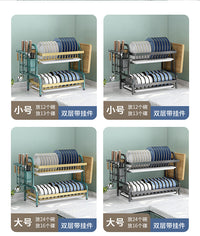 厨房碗架家用置物架多功能碗碟沥水架碗筷收纳盒碳钢收纳架子批发