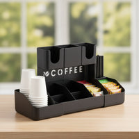 Coffee Station Organizer Extendable Shelf Easy Access for Break Room, Baristas