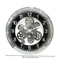 Gear Wall Clock Rustic Wall Clock with Moving Gears Classic for Cafe