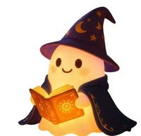 跨境新款万圣节ghost reading book lamp巫师幽灵台灯家居装饰品