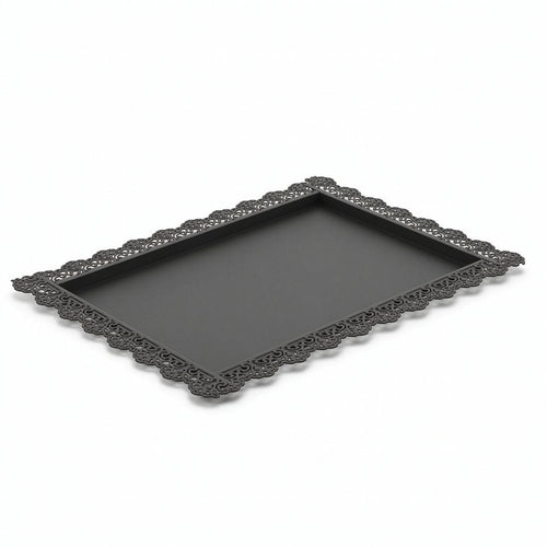 Iron Serving Tray Decorative Platter Easy to Clean for Home Entertaining, Hosts