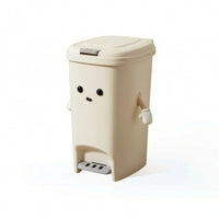 Step Pedal Trash Can Handseffortless Pedal Bin Rectangular for Office