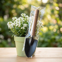 Narrow Digging Tool, Tempered Steel Soil Loosening Tool with Long Wood Handle, V-Shaped Blade Trench Digger for Delicate Plants