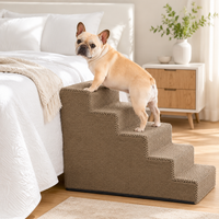 Pet Dog Stairs Ramp for Bed Sofa, Washable Sponge Steps for Small Medium Dogs, 3-5 Tiers