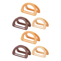 6 Pieces D-Shaped Purse Handle Premium Wooden Handles Comfortable Handles with Slot for Crochet Bags
