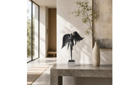 Angel Figure Ornament Large Wings Abstract Angel Sculpture Lustrous