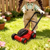Miniature Lawn Mower Model for Dollhouse Garden