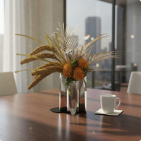 Artificial Flower Arrangement Easy to Place Fake Floral Centerpiece Low Maintenance Faux Floral Arrangement for Meeting Room
