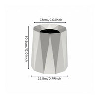 Modern Decorative Garbage Bin Nordic Design Double Layer Trash Can Large Capacity Geometric Trash Can for Living Room, Bedroom, Washroom