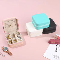 Portable Zipper Jewelry Organizer Box for Earrings and Necklaces