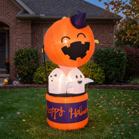 Halloween Inflatable with LED Light Giant Ghost Inflatable Yard Decoration Holiday Long-Lasting for Lawn, Porch