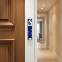 Mezuzah Plaque Bordered Inlay Metal Mezuzah Ornament Glossy