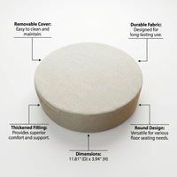 Large Floor Pillow Meditation Cushion, Round Floor Cushions Adults, Thick Floor Cushion for Floor Se - Image 10