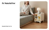 Bedside Storage Unit adaptable Rounded Single-Drawer Cabinet Minimalist Design