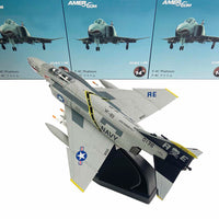 1/100 F-4 Phantom Pirate Flag Independence F4C Fighter Military Alloy Aircraft Model Simulation Ornament