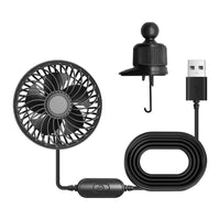 Adjustable Angle Car Air Vent Fan Compact Dashboard Vent Fan Slim 360 Rotatable for Drivers, Commuters