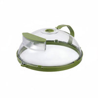 High Temperature Resistant Microwave Splatter Guard Adjustable Vent Vented Microwave Plate Cover Easy-Grip Handle Kitchen Accessory