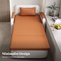 Foldable Single Folding Lounger Multifunctional Fold-unfold Foam Mattress two-wayUse transformable Furniture Space-Saving for Adults, Apartment Dwellers, Students, Balcony, Small Apartments, Bedroom, Guest Room