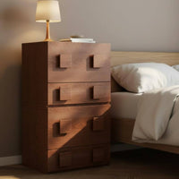 Vintage Chest of Drawers Space Saving Dense Wood Cabinet