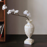Faux Jade Art Vase in Wabi-Sabi Style