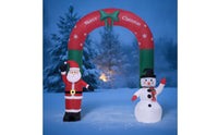 Christmas Archway with Santa and Snowman Outdoor Santa and Snowman Archway Inflatable Christmas Arch Lightweight Oversized