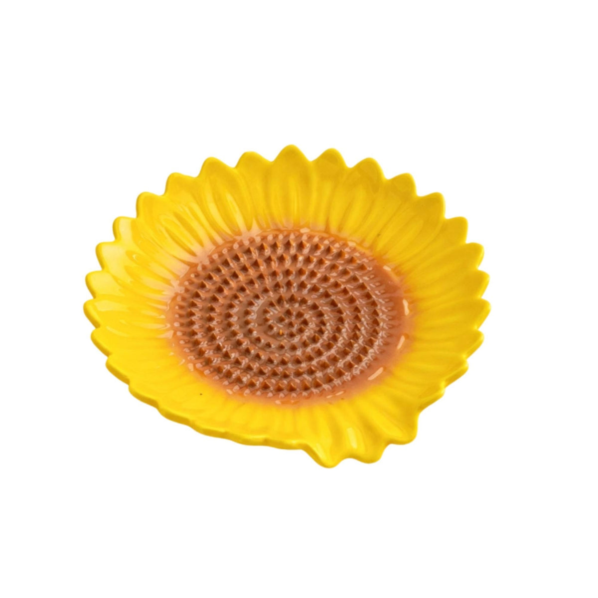 Sun-Shaped Garlic Grinder Glazed Ceramic Garlic Grinder Dish Shallow