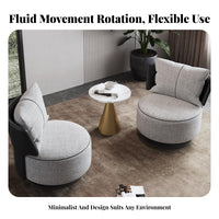 Upholstered Rotating Chair Modern Design Living Room Furniture Ergonomic Design Long-Long-Lastinging Frame for Adults, Readers