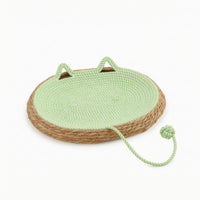 Cat Basket Bed Oval Cat Bed with Scratching Board Soft for Indoor