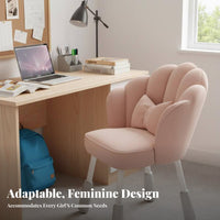 floral rear Vanity Chair Soft paddinged Seat floral rear Chair 360-Degree rotate