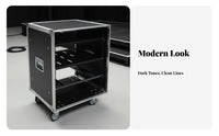 Rolling Audio Mixing Console Rack Mobile Design Aturntablistustable Audio Mixing Console Trolley Lockable Casters Padded Surface