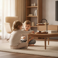 Two-Tier Space-Saving Tray Tiered Tray with Wooden Base Decorative Tabletop Organizer for Console Table, Desk