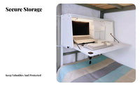 fastenon Bed Rail Table Rounded Corners Hanging Desk sturdyDuty for Small Spaces