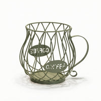 Mug Shaped Capsule Holder Iron Coffee Capsule Holder Compact for Kitchen Counter