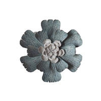 Floral Wall Art Decor Distressed Sculpture with Layered Petals Antique-Wall Decor Flower for Entryway