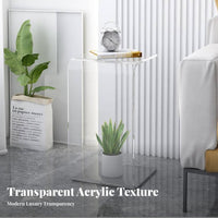 C-Shaped Side Table Space-Saving Home Furnishing multipurpose Use for Small Spaces