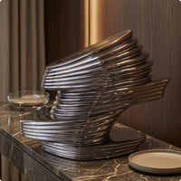 Decorative Resin Vase Electroplated Finish Sculptural Vase Home Decor for Hotel