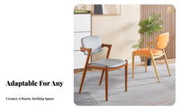 Restaurant Dining Chair Multifunctional Upholstered Dining Chair Wooden Frame Armchair Comfortable Padding Household Furniture