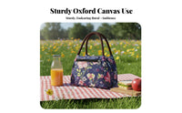 Floral Pattern Tote Lightweight Floral Print fastenered Pouch Reusable for outsideing