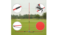 Alignment Golf Swing Training Aid Adjustable Golf Swing Guide with Rods Instant Feedback Equipment Muscle Memory for Golfers, Beginners, Practice Mat