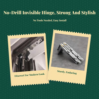 Unseen Glazing Hinge, Adjustable Aluminum Alloy, sturdy Duty, Home Office Security Installation