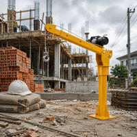 Pivoting Electric Crane with Winch Adjustable Arm Crane with Hook Heavy-Duty Hoist Compact for Mechanics, Builders, Workshop, Garage, Truck Bed