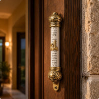 Clear Mezuzah Crown-End capStyle Religious Decor Elegant Design