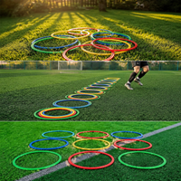 Agility Rings for Soccer Basketball Training, Kids Hopscotch Exercise Rings